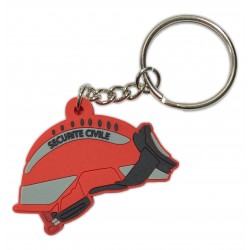Porte-clés casque de pompier avec prénom gravé personnalisable. Trois  modèles disponible dans différents coloris : : Mode