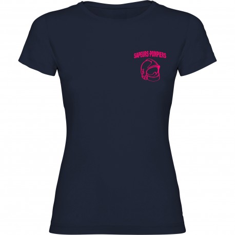 T-SHIRT FLUO FEMME MARINE 